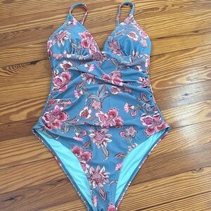 Vintage Floral One Piece Swimsuit, CUPSHE size small floral